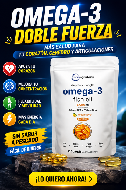🐟 Omega-3 Fish Oil ✨ | Energía y Bienestar Para Tu Día