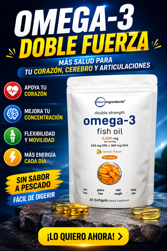 🐟 Omega-3 Fish Oil ✨ | Energía y Bienestar Para Tu Día