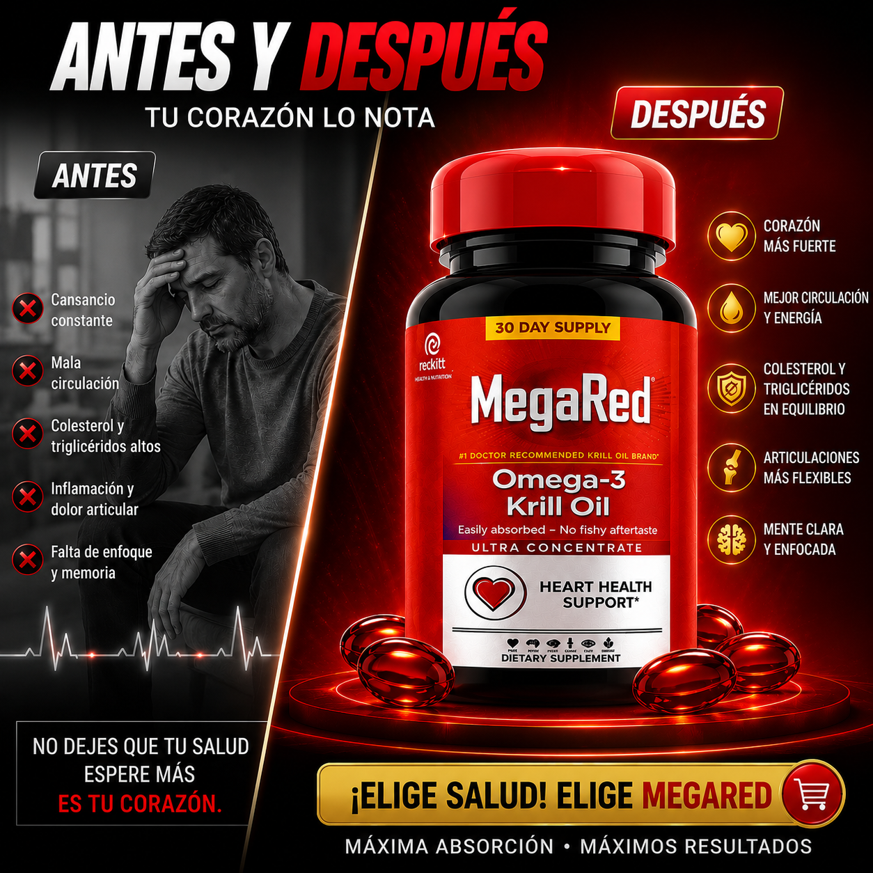 🔥 MegaRed Omega-3 ❤️ | Resultados Reales Para Tu Bienestar